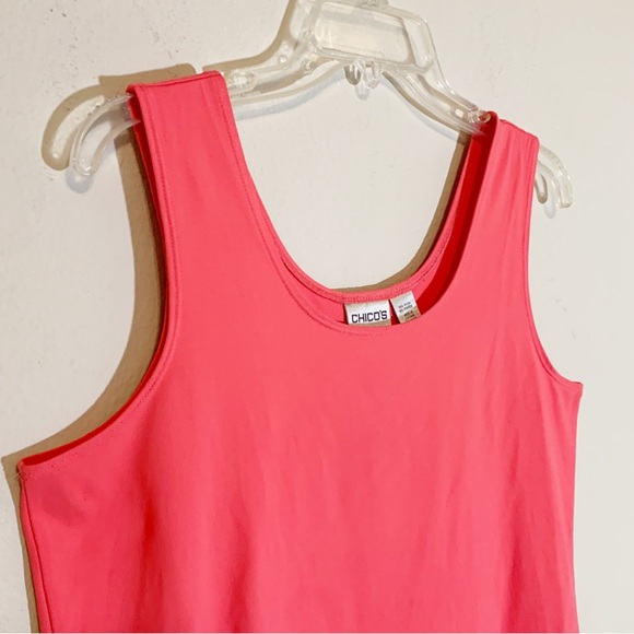 Chico’s (size 2)(12) woman’s microfiber coral/pink tank top shell - Picture 3 of 7